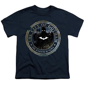 The Batman (2022) Gotham Seal Short Sleeve Youth T-shirt