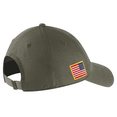 Men's Nike Olive Kansas State Wildcats Military Pack Heritage86 Adjustable Hat