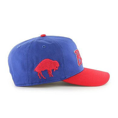 Men's '47 Royal/Red Buffalo Bills Crosstown Two-Tone Hitch Adjustable Hat