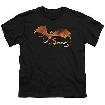 Hobbit Smaug On Fire Short Sleeve Youth T-shirt