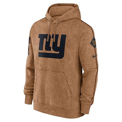 Men's Nike Brown New York Giants 2023 Salute To Service Club Pullover Hoodie