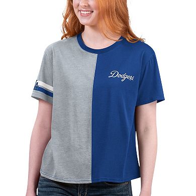 Women's Starter Royal/Gray Los Angeles Dodgers Power Move T-Shirt