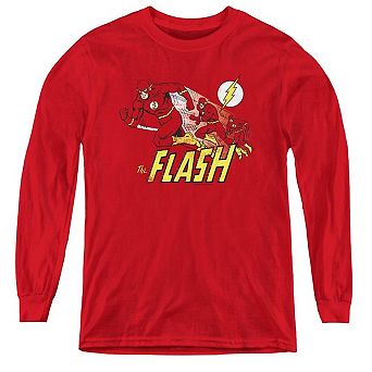 Dc Comics Flash Crimson Comet Youth Long Sleeve T-shirt