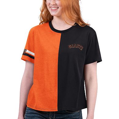 Women's Starter  Black/Orange San Francisco Giants Power Move T-Shirt