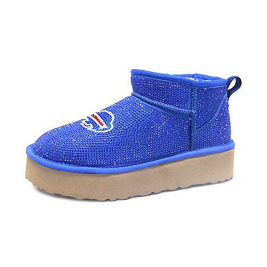 Women's Cuce Royal Buffalo Bills Crystal Platform Boots