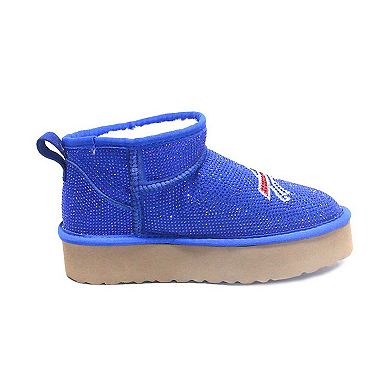 Women's Cuce Royal Buffalo Bills Crystal Platform Boots