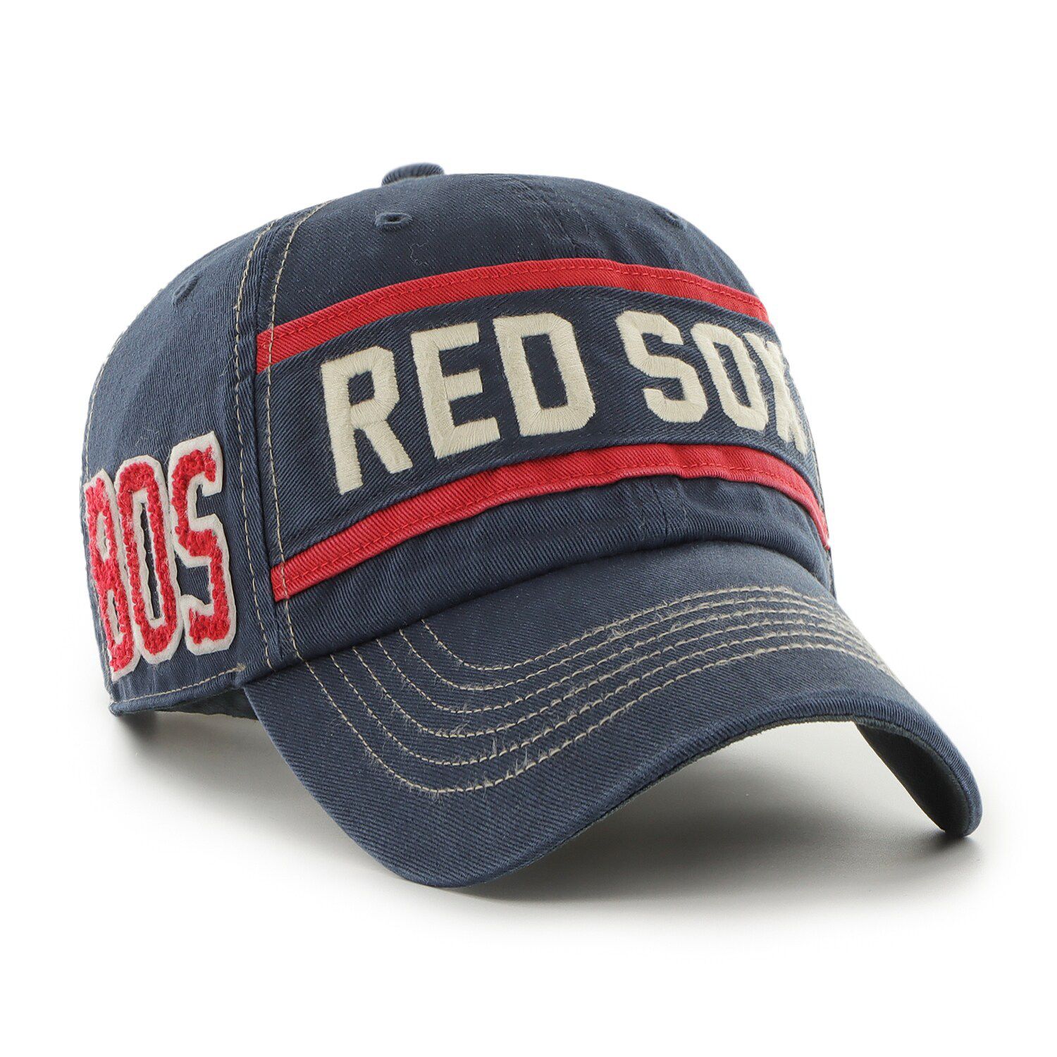 Men's '47 Navy Boston Red Sox Hard Count Clean Up Adjustable Hat