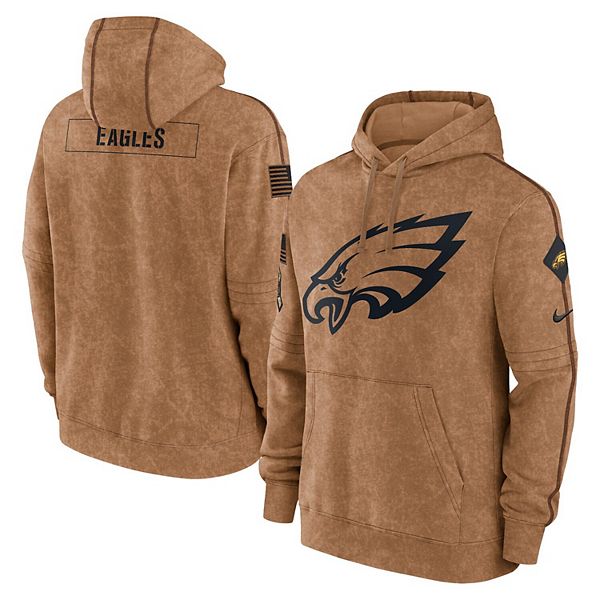 Men's Nike Brown Philadelphia Eagles 2023 Salute To Service Club Pullover  Hoodie