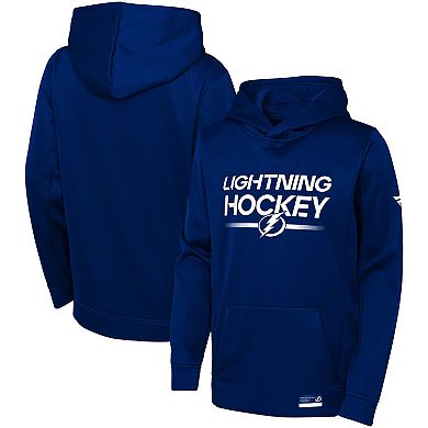 Youth Fanatics Branded Blue Tampa Bay Lightning Authentic Pro Pullover Hoodie