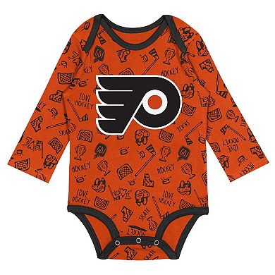Infant Orange Philadelphia Flyers Dynamic Defender Long Sleeve Bodysuit