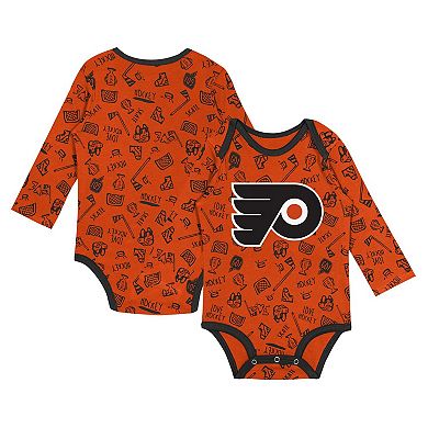 Infant Orange Philadelphia Flyers Dynamic Defender Long Sleeve Bodysuit