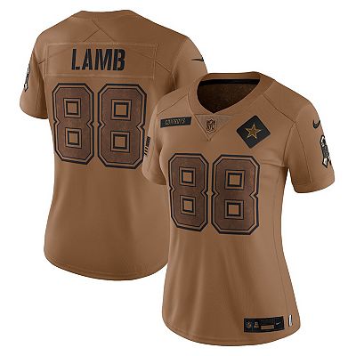 Women s Nike CeeDee Lamb Brown Dallas Cowboys 2023 Salute To Service Limited Jersey