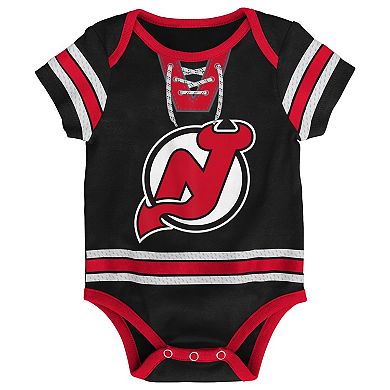 Infant Black New Jersey Devils Hockey Jersey Bodysuit