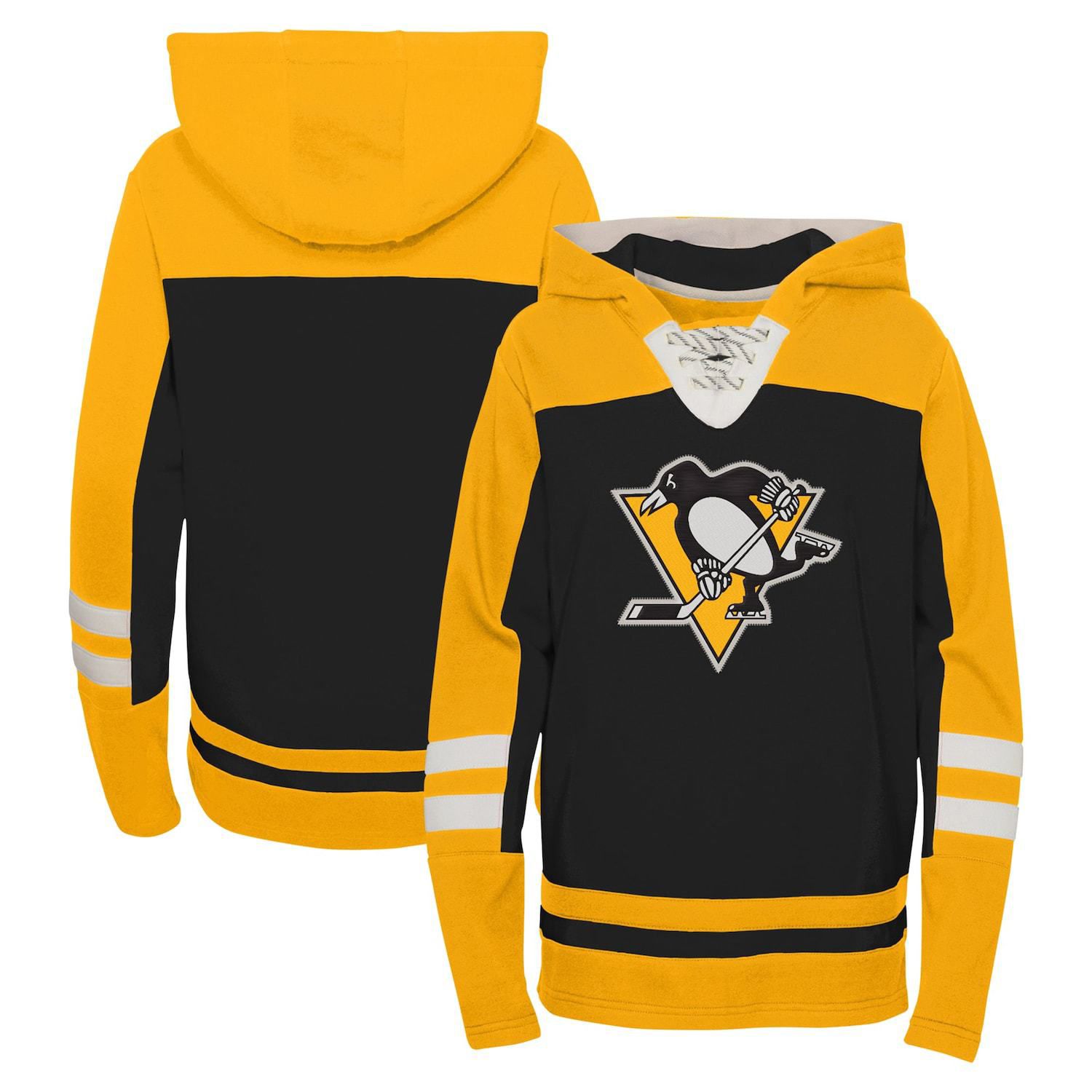 Nhl hockey discount hoodies with laces