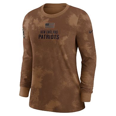 Women's Nike  Brown New England Patriots 2023 Salute to Service Long Sleeve T-Shirt