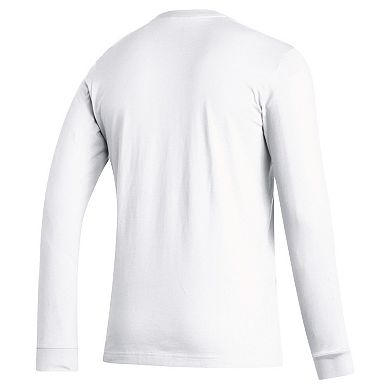 Men's adidas  White Louisiana Ragin' Cajuns Vault Script Creator Long Sleeve T-Shirt