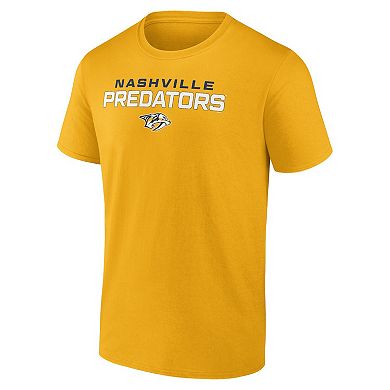 Men's Fanatics Branded Gold Nashville Predators Barnburner T-Shirt