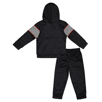 Toddler Colosseum Black Clemson Tigers Grizworld Fleece Pullover Hoodie and Sweatpants Set