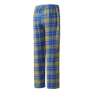 Men's Concepts Sport Royal/Gold Buffalo Sabres Concord Flannel Sleep Pants