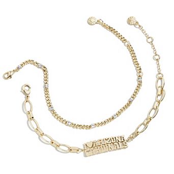 WEAR by Erin Andrews x Baublebar Gold Arizona Cardinals Linear Bracelet Set