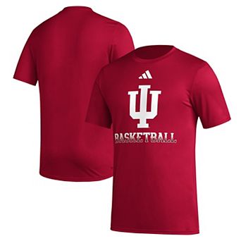 Men's adidas Crimson Indiana Hoosiers Fadeaway Basketball Pregame AEROREADY T-Shirt