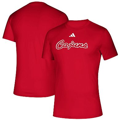 Men's adidas Red Louisiana Ragin' Cajuns Vault Script Creator T-Shirt