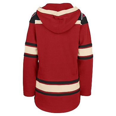 Women's '47 Red Carolina Hurricanes Superior Lacer Pullover Hoodie
