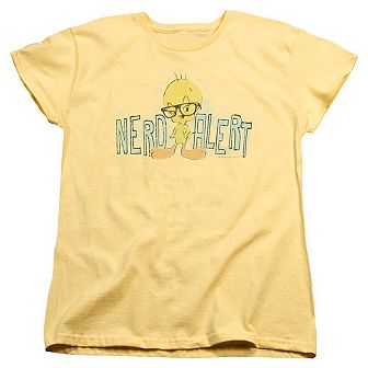 Looney Tunes Nerd Alert Short Sleeve Womens T-shirt