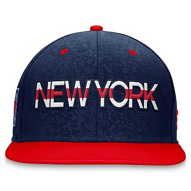 Men's Fanatics Branded  Navy/Red New York Rangers Authentic Pro Rink Two-Tone Snapback Hat