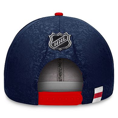 Men's Fanatics Branded  Navy/Red New York Rangers Authentic Pro Rink Two-Tone Snapback Hat