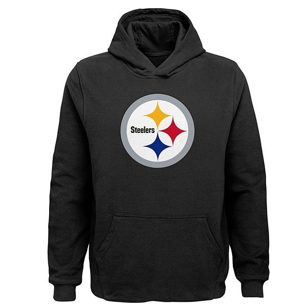 Youth Black Pittsburgh Steelers Team Logo Pullover Hoodie