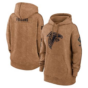 Women's Nike Brown Atlanta Falcons 2023 Salute to Service Pullover Hoodie