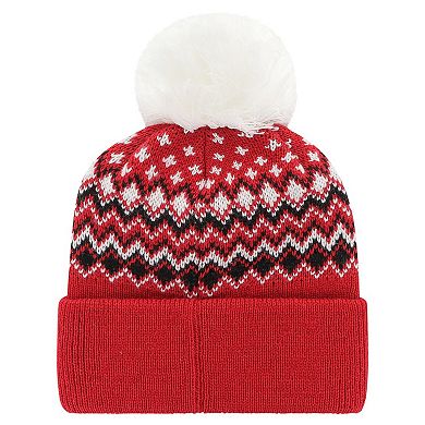 Women's '47 Red Washington Capitals Elsa Cuffed Knit Hat with Pom