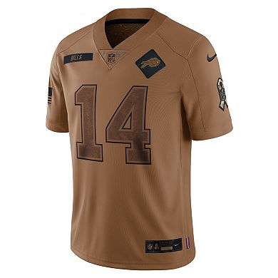 Men's Nike Stefon Diggs Brown Buffalo Bills 2023 Salute To Service Limited Jersey