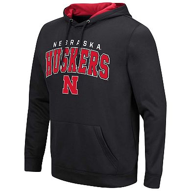 Men's Colosseum Black Nebraska Huskers ResistanceÂ Pullover Hoodie