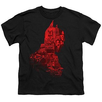 The Batman (2022) News Silhouette Short Sleeve Youth T-shirt
