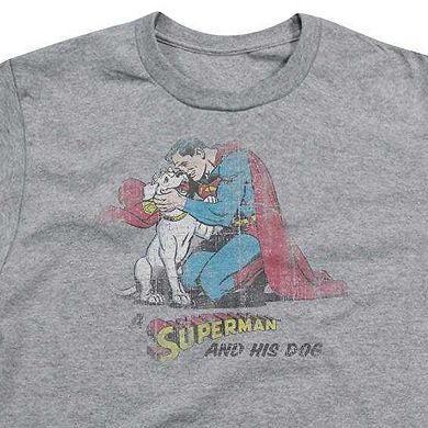 Superman And His Dog Short Sleeve Youth T-shirt