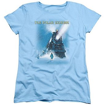 Polar Express Big Train Short Sleeve Womens T-shirt