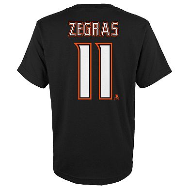 Youth Trevor Zegras Black Anaheim Ducks Player Name & Number T-Shirt