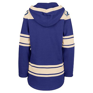 Women's '47  Blue Tampa Bay Lightning Superior Lacer Pullover Hoodie