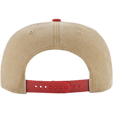 Men's '47 Khaki/Red Chicago Bulls Chilmark Captain Snapback Hat