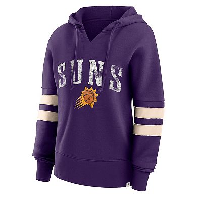 Women's Fanatics Branded Purple Phoenix Suns Bold Move Dolman V-Neck Pullover Hoodie