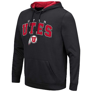Men's Colosseum Black Utah Utes ResistanceÂ Pullover Hoodie