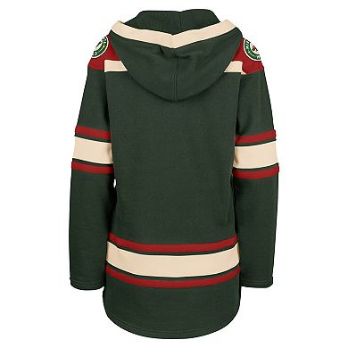 Women's '47 Green Minnesota Wild Superior Lacer Pullover Hoodie