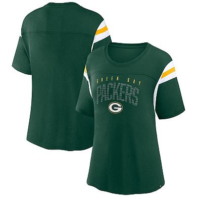 Women's Fanatics Branded Green Green Bay Packers Classic Rhinestone T-Shirt