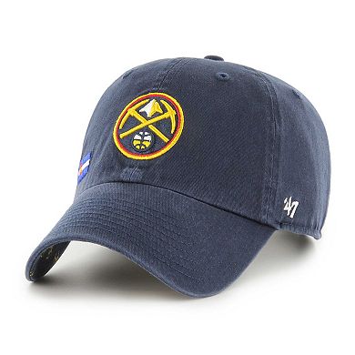 Women's '47 Navy Denver Nuggets Confetti Undervisor Clean Up Adjustable Hat