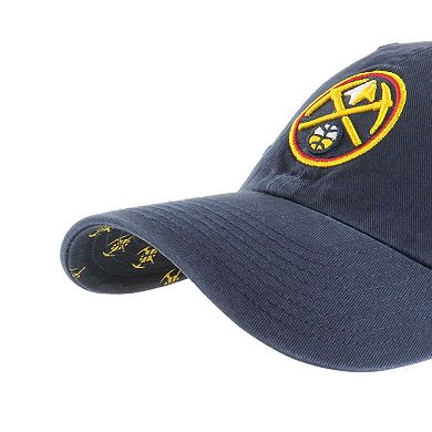 Women's '47 Navy Denver Nuggets Confetti Undervisor Clean Up Adjustable Hat