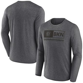Men's Fanatics Branded Heather Charcoal Brooklyn Nets Three-Point Play T-Shirt