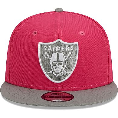 Men's New Era Pink/Gray Las Vegas Raiders 2-Tone Color Pack 9FIFTY Snapback Hat
