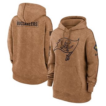 Women's Nike Brown Tampa Bay Buccaneers 2023 Salute to Service Pullover Hoodie